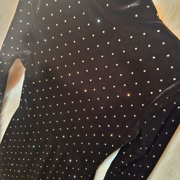 H&M Bodycon Longsleeve Mockneck Sparkle Mini Dress - Picture 4 of 6